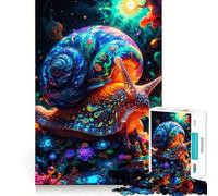 Puzzle Escargot Psychédélique pour Adolescents 1000 Pièces Jeu Intellectuel Évasion Calme Découpe de Qualité Cadeau de Saison (50x75cm)