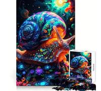 Puzzle Escargot Psychédélique pour Adultes 1000 Pièces Stimule la Mémoire Loisirs Amusant Bords Précis Joli Cadeau (38x26cm)