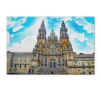Puzzle Espagne 200 pièces Espagne Saint Jacques de Compostelle Puzzle Jeu Oeuvre Voyage Souvenir 35x25CM