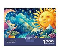 Puzzle Esprit 1000 Pièces Puzzle Soleil et Lune Impossible avec Plus de Plaisir Carton 100% Recyclé pour Adultes & Enfants, 14 Ans et Plus 38x26cm/1000pcs