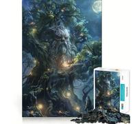 Puzzle Esprit d'arbre Ancien 1000 Pièces Jeu de Mémoire Découpe Laser Qualité Premium Activité Absorbante pour des Soirées Calmes (38x52cm)