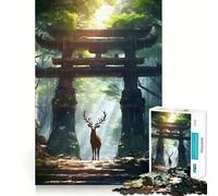Puzzle Esprit de la Forêt 1000 Pièces pour Adolescents Jeu de Réflexion Plaisir Partagé Bordure Précise Cadeau Vœux du Père Noël 38x52cm