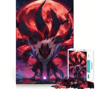 Puzzle Esprit Renard à Neuf Queues 1000 Pièces pour Adultes Jeu de Concentration et de Réflexion Loisirs à Domicile Bord Fin Cadeau de Père Noël (50x75cm)