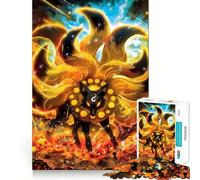 Puzzle Esprit Renard à Neuf Queues 1000 Pièces pour Adultes Jeu de Concentration et de Réflexion Loisirs à Domicile Bord Fin Cadeau de Père Noël (38x52cm)