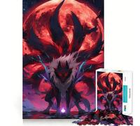 Puzzle Esprit Renard à Neuf Queues pour Adolescents 1000 Pièces Jeu Intellectuel Évasion Calme Découpe de Qualité Cadeau de Saison (38x26cm)