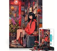 Puzzle esthétique de Fille d'anime 1000 pièces pour Adolescents,entraînement de mémoire Amusant,Propre,Assemblage sans Couture,activité de Groupe relaxante à l'intérieur (38x52cm)
