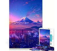 Puzzle esthétique Tokyo au Coucher du Soleil, 1000 pièces, Difficile, pour Adultes 50x75cm Idéal pour stimuler la mémoire, apaiser et s'évader Cadeau spécial