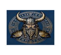 Puzzle esthétique Viking pour adultes de 500 pièces, puzzle vintage cool en bois pour hommes, décorations de guerrier pour divertissement à domicile