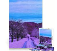Puzzle esthétique Violet Neige 1000 pièces pour Adultes, Jeu d'exercice Mental, détente, découpe de précision, Cadeau élégant (38x52cm)