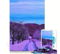 Puzzle esthétique Violet Neige pour Adultes, 1000 pièces, pour stimuler la mémoire, s'amuser Ensemble, Assembler Une Image, œuvre d'art Collectionner (50x75cm)