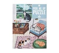 Puzzle et Affiche Chats Multicolores de 500 pièces | Animaux illustrés, Animaux | pour Les Enfants, Adultes, Amoureux des Chats, Jour de Pluie, à la Maison, Verrouillage, Cadeau d'anniversaire, Noël