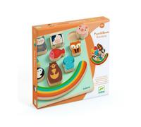 Puzzle et jeu d'équilibre - Djeco - Puzz & Boom Rainbow - Multicolore - 11 pièces - 21x21 cm