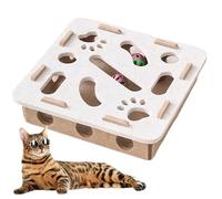 Puzzle et jouets de réflexion pour chats - Jouet enrichissant pour chats, jeu à gratter avec sonnette et chemin de labyrinthe pour l'occupation et l'exercice pour les chatons et chiots dans le salon