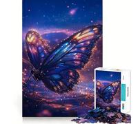Puzzle étincelant Papillon Difficile pour Adultes 1000 Pièces Stimulant Le Souvenir Calme Évasion Bord Fin Cadeau Spécial 50x75cm