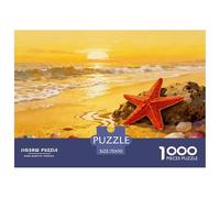 Puzzle Étoile de Mer 1000 Pièces pour Adultes Et Enfants, Défi Cérébral Et Jeu Complexe, Casse-tête Plage de la Côte Dorée, DéCoration, Cadeau Famille 70x50cm/1000pcs
