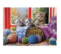 Puzzle Eurographics - Chatons tricotés, 500 pièces XXL multicolore G