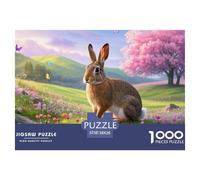 Puzzle European Lièvre Qui Compte 1000 Pièces pour Adultes,Paysage printanier Un Jeu De Dexérité Très Difficile Puzzle Éducatif Et Stimulant 38x26cm/1000pcs