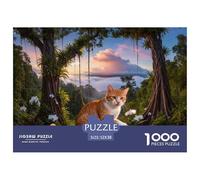 Puzzle Européen Poil Court 1000 Pièces pour Adultes Et Enfants, Jeu en Famille, Jeu ÉduChatif, Puzzles Lianes Arbre Géant, DéCoration, Cadeau Famille 52x38cm/1000pcs