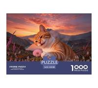 Puzzle Européen Poil Court 1000 Pièces pour Adultes Et Enfants, Plaisir Partagé en Famille, Jeu ÉduChatif, Puzzle Fleurs Sauvages Lac, Décoration Intérieure, Cadeau Adulte 52x38cm/1000pcs