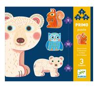 Djeco Puzzle évolutif Primo dans la forêt – Lot de 3