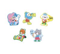 Janod - 5 Puzzles Evolutifs Thème Instruments de Musique - Puzzle Enfant Evolutif de 2 à 10 Pièces - Développe Motricité Fine et Logique - Jeu Educatif dès 24 Mois