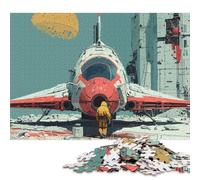 Puzzle Évolution des vaisseaux spatiaux 1000 pièces Puzzles en Bois pour Adultes Jouets de Divertissement Familial 1000 pièces (75 x 50 cm)