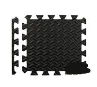 Puzzle Exercise Mat 12pcs Interlocking Foam Gym Mats Eva Floor Tiles for Gym Equipment Tapis de Gymnastique Puzzle(Black)