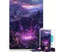 Puzzle Explosion de Cristaux Violets de 1000 pièces pour Adolescents, Jouet Stimulant la logique et Anti-Tension, Bordure de qualité, Cadeau de Noël (38x26cm)