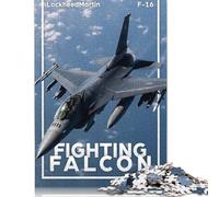 Puzzle F16 Fighting Falcon 1000 pièces - Puzzle en Papier - Convient aux Adultes de Plus de 18 Ans - Casse-tête - 38 x 26 cm / 1000 pièces