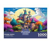 Puzzle Fairy Tale Château avec 1000 Pièces pour Adultes,Forêt de Fantasy Un Jeu De Dexérité Très Difficile Puzzle D'intelligence l'art De La Décoration Moderne 38x26cm/1000pcs