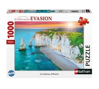 Nathan-Puzzle 1000p-Les falaises d'Etretat-Adultes et enfants dès 14 ans-Puzzle de qualité supérieure-Encastrement parfait-12000920