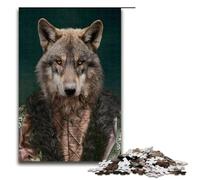 Puzzle Familial 1000 pièces pour Adultes Le Loup médiéval avec Affiche et fiche de Questions réponses Assorties 75 x 50 cm