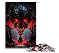 Puzzle Familial Amusant de 1000 pièces pour Adultes thème Humain et Monstre avec Affiche et fiche de Questions réponses Assorties 75 x 50 cm