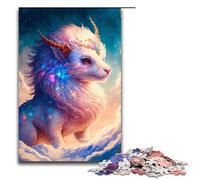 Puzzle Familial Amusant pour Adultes de 1 000 pièces thème bébé Dragon avec Affiche et fiche de Questions réponses Assorties 1 000 pièces