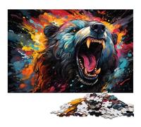 Puzzle Familial pour Adultes 1 000 pièces avec Affiche et fiche de Questions réponses (38 x 26 cm)