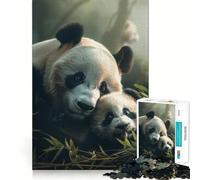 Puzzle Famille Animale 1000 Pièces Jeu de Concentration Mentale Découpe de Précision Bords Lisse Activité Absorbante pour des Soirées Calmes (38x26cm)