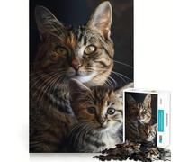 Puzzle Famille Animale 1000 Pièces Jeu de Concentration Mentale Découpe de Précision Bords Lisse Activité Absorbante pour des Soirées Calmes (38x26cm)