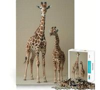 Puzzle Famille Animale 1000 pièces Jeu de mémorisation mentale Découpe de Haute précision Activité Manuelle Défi cérébral interactif pour la Maison (38x26cm)