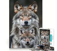 Puzzle Famille Animale 1000 pièces Jeu de mémorisation mentale Découpe de Haute précision Activité Manuelle Défi cérébral interactif pour la Maison (50x75cm)
