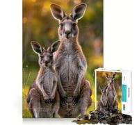 Puzzle Famille Animale 1000 Pièces Jeu de Réflexion Stimulant Fixation Solide Défi Cérébral Interactif pour la Maison (38x52cm)