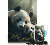 Puzzle Famille Animale pour Adolescents 1000 Pièces Jeu Stimulant l'esprit Assemblage Solide et Sécurisé Activité de Partage en Famille (38x52cm)