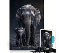 Puzzle Famille Animale pour Adultes 1000 Pièces Jeu de Concentration Découpe de Précision Bords Lisse Défi Amusant pour Passer Le Temps d'Attente (50x75cm)