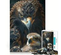 Puzzle Famille Animale pour Adultes 1000 Pièces Jeu de Mémoire Découpe Laser pour Un Assemblage Parfait Cadeau Unique Anti-Stress (50x75cm)