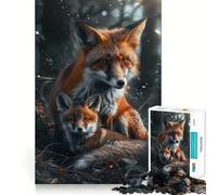 Puzzle Famille Animale pour Adultes 1000 Pièces Jeu de Mémoire Découpe Laser pour Un Assemblage Parfait Cadeau Unique Anti-Stress (50x75cm)