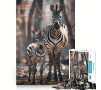 Puzzle Famille Animaux 1000 Pièces Jeu de Construction Focus Assemblage Solide et Sécurisé Jouet de Loisirs Intérieurs pour Les Fêtes (38x26cm)