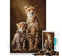 Puzzle Famille Animaux 1000 Pièces Jeu de Construction Focus Assemblage Solide et Sécurisé Jouet de Loisirs Intérieurs pour Les Fêtes (38x26cm)