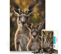 Puzzle Famille Animaux 1000 Pièces Jeu de Mémoire Bords Lisses Emboîtement Parfait Une façon Amusante d'occuper Les Heures vides (38x26cm)