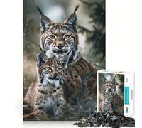 Puzzle Famille d'animaux pour Adultes 1000 Pièces Jeu de Mémoire Assemblage Solide et Sécurisé Jeu de Développement des Liens (38x52cm)