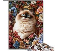 Puzzle Famille de Chats 1000 pièces pour Adultes et Adolescents, Jeu Stimulant et éducatif en Famille pour Anniversaire et Noël (26x38cm)