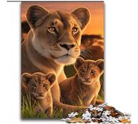 Puzzle Famille de Lions Africains 2000 pièces pour Adolescents, Jouets éducatifs, Jeux Anti-Stress, Cadeaux d'anniversaire Uniques (70x100cm)